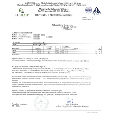 ŽELÉ: LÁSKU, PROSÍM – 40 ks, 600mg CBD, 400mg CBG