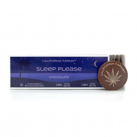 ČOKOLÁDA: PRO HLUBOKÝ A DLOUHÝ SPÁNEK – 20 ks, 400mg CBD, 300mg CBN