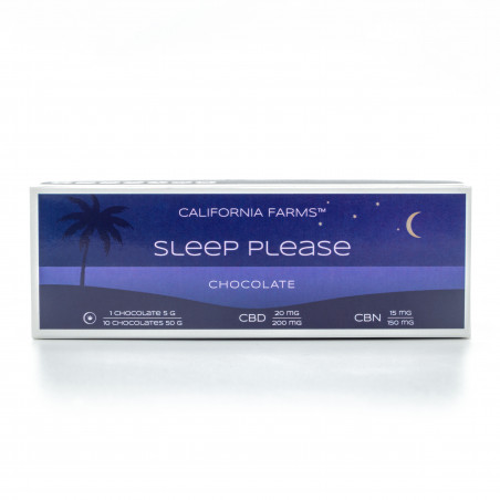 SCHOKOLADE: FÜR TIEFEN UND LANGEN SCHLAF – 10 Stücke, 200mg CBD, 150mg CBN