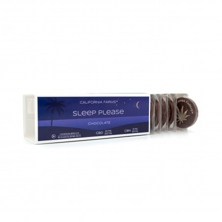 SCHOKOLADE: FÜR TIEFEN UND LANGEN SCHLAF – 10 Stücke, 200mg CBD, 150mg CBN