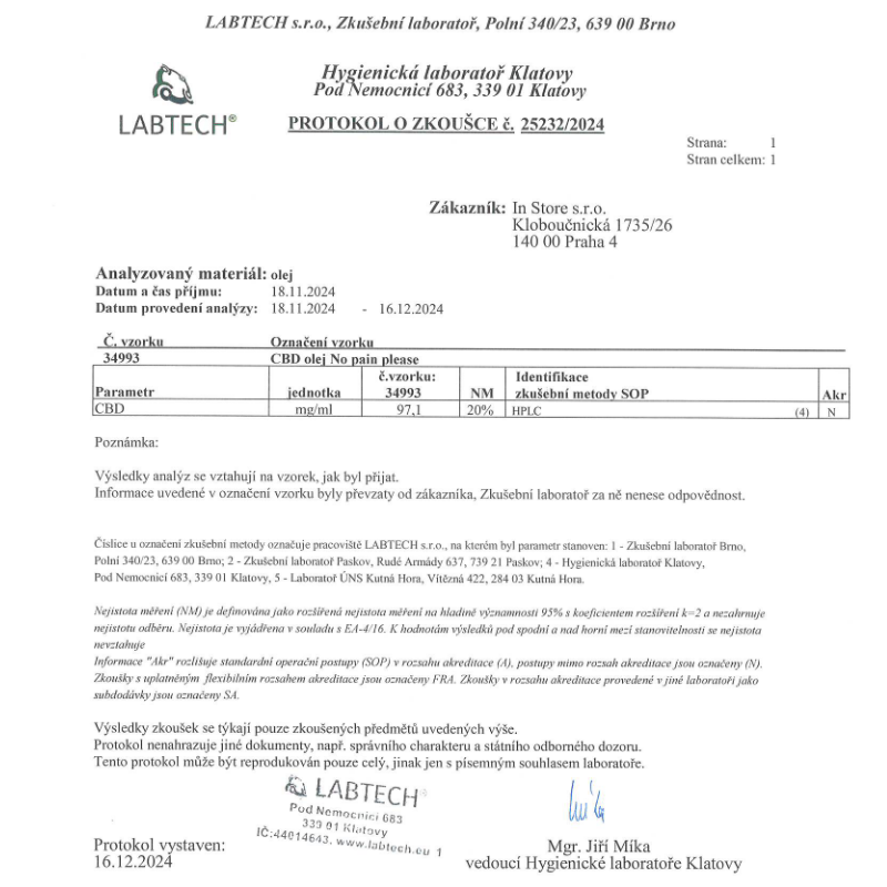 ÖL: SCHMERZ BESEITIGEN – 30ml/ 3000mg