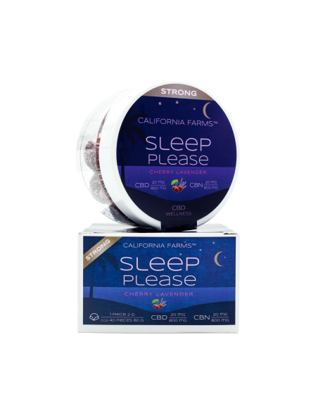 JELLY STRONG: SLEEP, PLEASE – 40 pcs, 800mg CBD, 800mg CBN