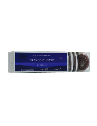 CHOCOLATE: SLEEP, PLEASE – 10 pcs, 200mg CBD, 150mg CBN
