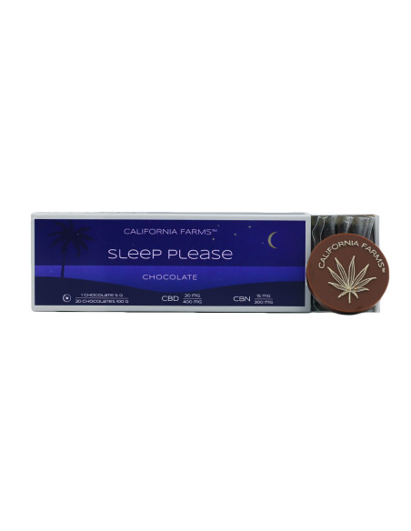 SCHOKOLADE: FÜR TIEFEN UND LANGEN SCHLAF – 20 Stücke, 400mg CBD, 300mg CBN