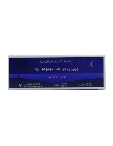 ČOKOLÁDA: PRO HLUBOKÝ A DLOUHÝ SPÁNEK – 20 ks, 400mg CBD, 300mg CBN
