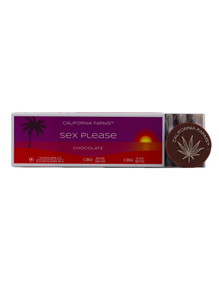 CHOCOLATE: SEX, PLEASE – 10 pcs, 200mg CBD, 150mg CBG