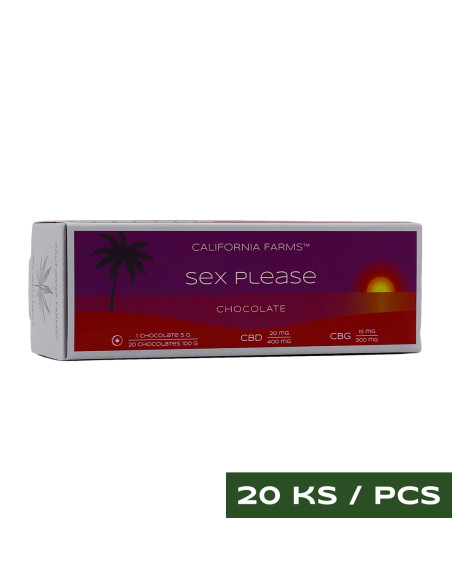 ČOKOLÁDA: LÁSKU, PROSÍM – 20 ks, 400mg CBD, 300mg CBG