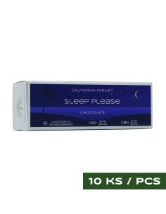 ČOKOLÁDA: PRO HLUBOKÝ A DLOUHÝ SPÁNEK – 10 ks, 200mg CBD, 150mg CBN