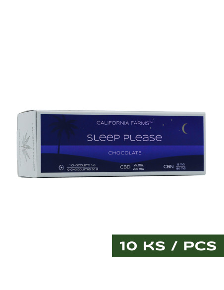CHOCOLATE: SLEEP, PLEASE – 10 pcs, 200mg CBD, 150mg CBN
