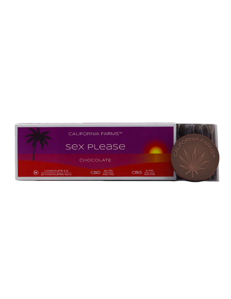 CHOCOLATE: SEX, PLEASE – 20 pcs, 400mg CBD, 300mg CBG