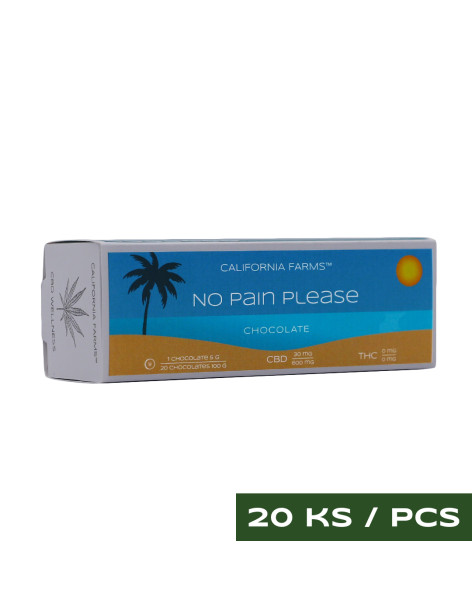 CHOCOLATE: NO PAIN, PLEASE – 20 pcs, 600mg CBD