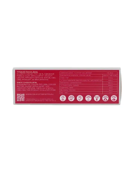 SCHOKOLADE: LIEBE, BITTE – 10 Stücke, 200mg CBD, 150mg CBG