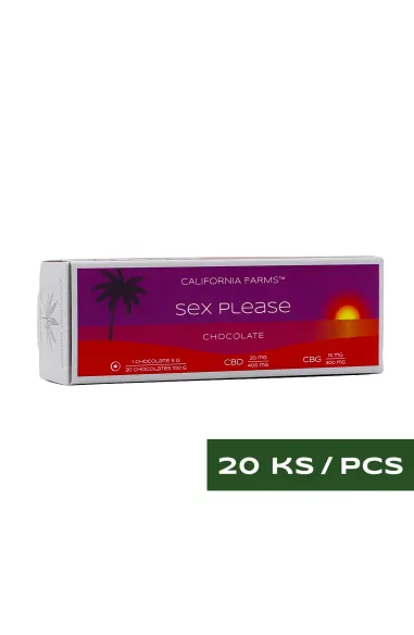 ČOKOLÁDA: LÁSKU, PROSÍM – 20 ks, 400mg CBD, 300mg CBG