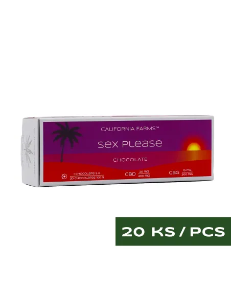 ČOKOLÁDA: LÁSKU, PROSÍM – 20 ks, 400mg CBD, 300mg CBG