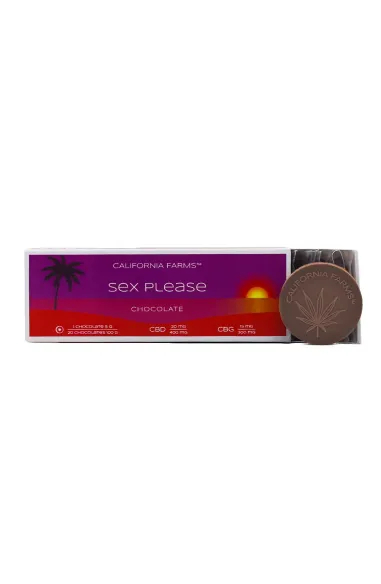 CHOCOLATE: SEX, PLEASE – 20 pcs, 400mg CBD, 300mg CBG